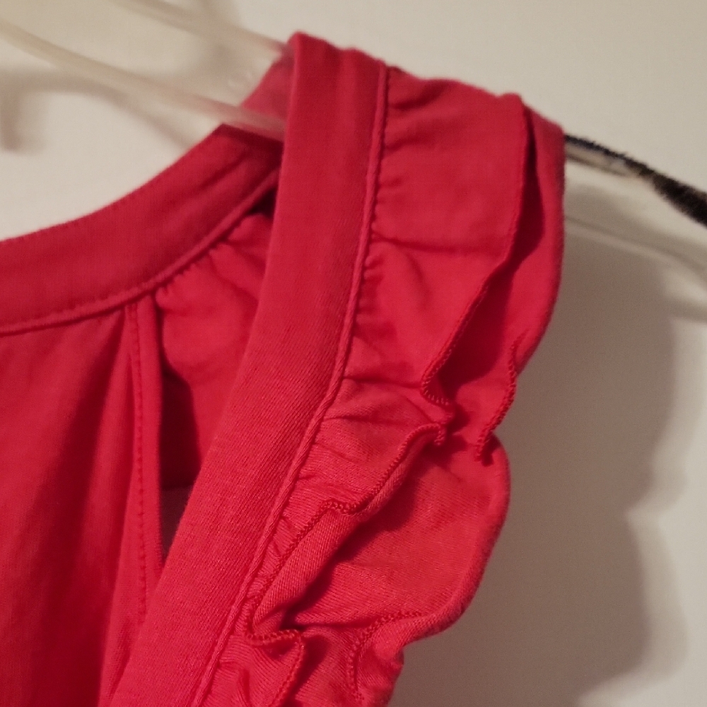 Express Vibrant Red Mini Dress with Ruffles - Picture 4 of 5